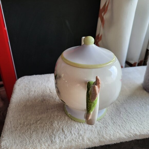 vintage Teleflora Gift teapot Lena Liu Hummingbird and Lilies Imperial Graphics - Picture 2 of 11